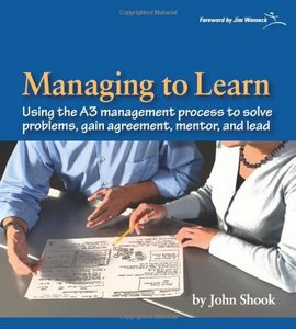 Couverture du livre Managing to Learn de John Shook