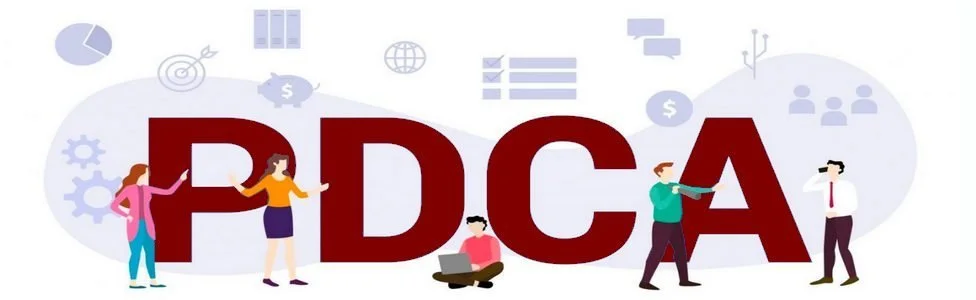 PDCA en lettres Rouges
