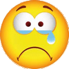 Smiley triste avec larme