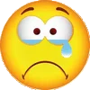 Smiley triste avec larme